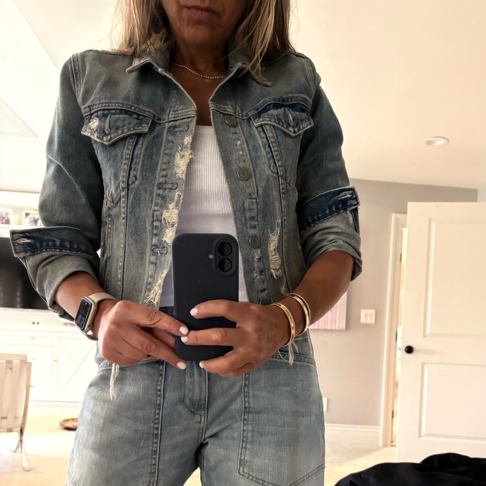 GRLFRND Light Blue Washed Denim Jacket - size small